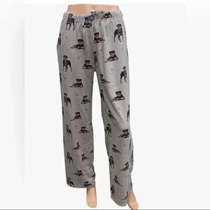 Rottweiler Lightweight Cotton Blend Pajama Bottoms– Perfect Rottweiler Gifts